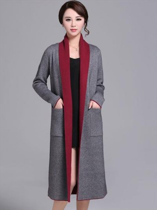 Áo khoác len Hàn Quốc 2 màu dáng dài túi vuông to đẹp TA438