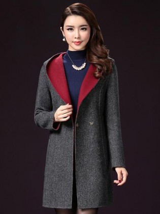 Áo khoác dạ Hàn Quốc cao cấp kèm mũ TA320
